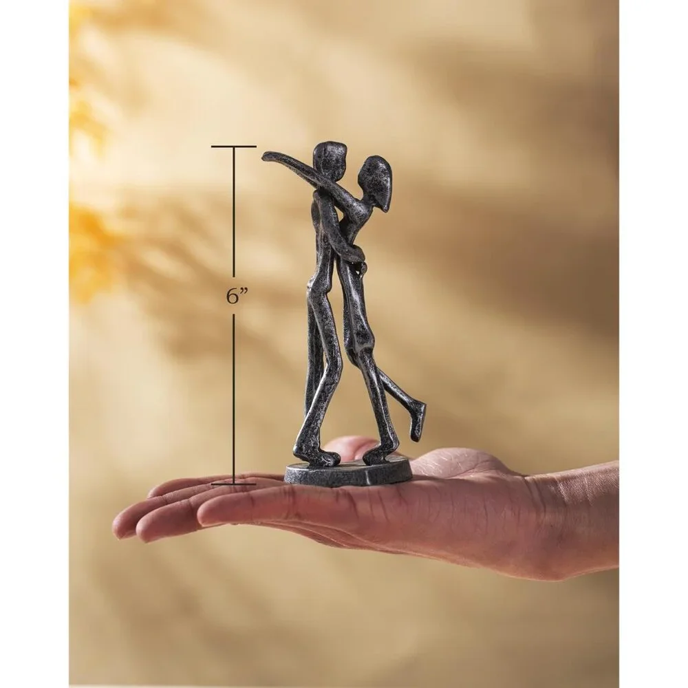 6th Anniversary Iron Sculpture Gift – Romantic Couple Statue for Her, Handcrafte - Picture 3 of 7